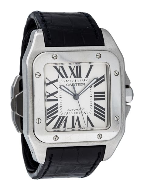 cartier santos 100 xl leather strap|cartier santos 100 price uk.